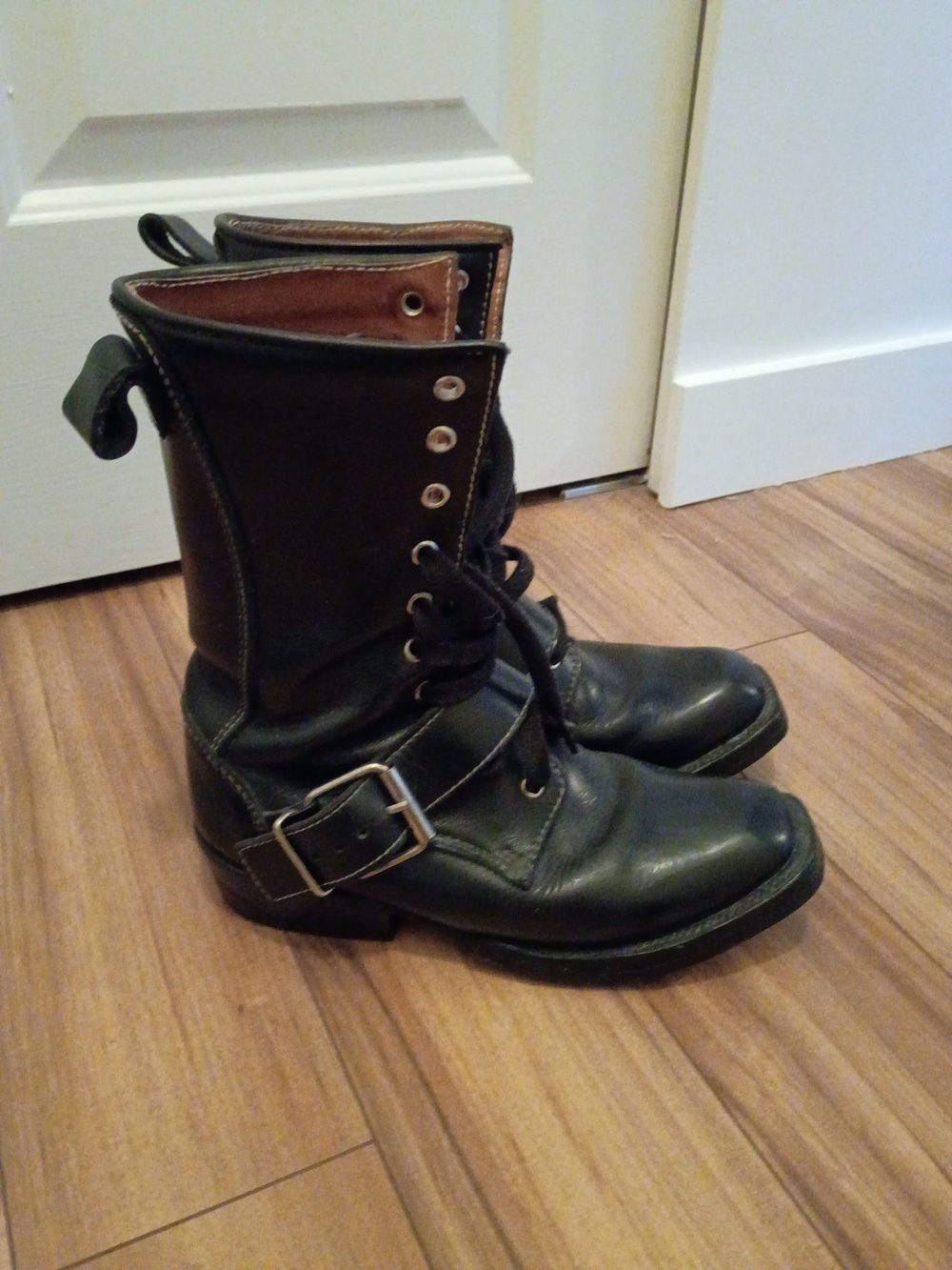 Women's Fluevog Earl Of Warwick Leather Boots Size 6
